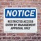 Signmission Restricted Access Entry By Management Approval OSHA Notice Sign, Plastic, 10in W x 7in L, 2PK OS-2PACK-NS-P-710-L-18067 - alternate 3